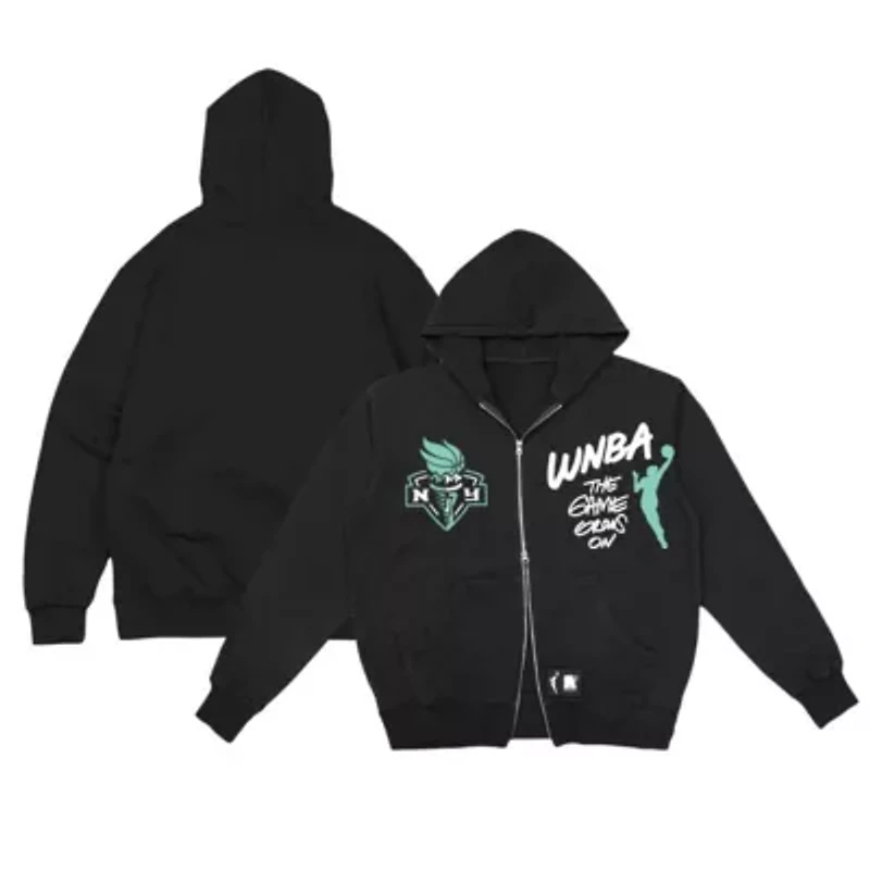 WNBA Unisex New York Liberty Double-Zip Hoodie