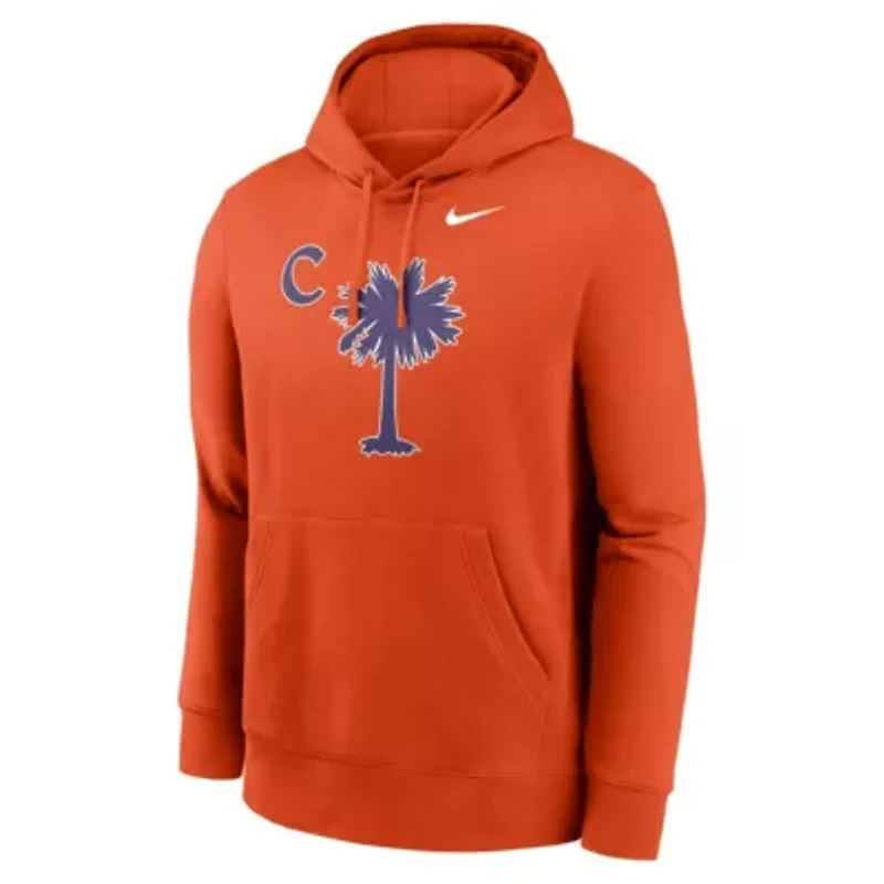 NCAA Nike Clemson Tigers Palmetto C Club Fleece Pullover Hoodie