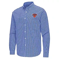 NBA New York Knicks Ellis Woven Tri-Blend Button-Down Shirt