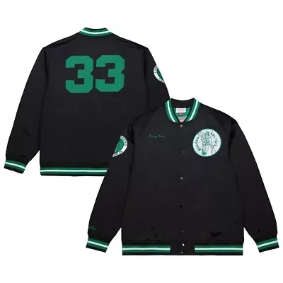 NBA Larry Bird Boston Celtics Legends Full-Snap Satin Jacket