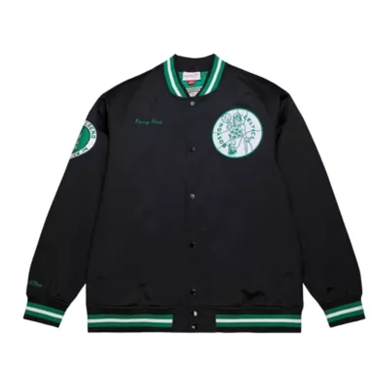 NBA Larry Bird Boston Celtics Legends Full-Snap Satin Jacket