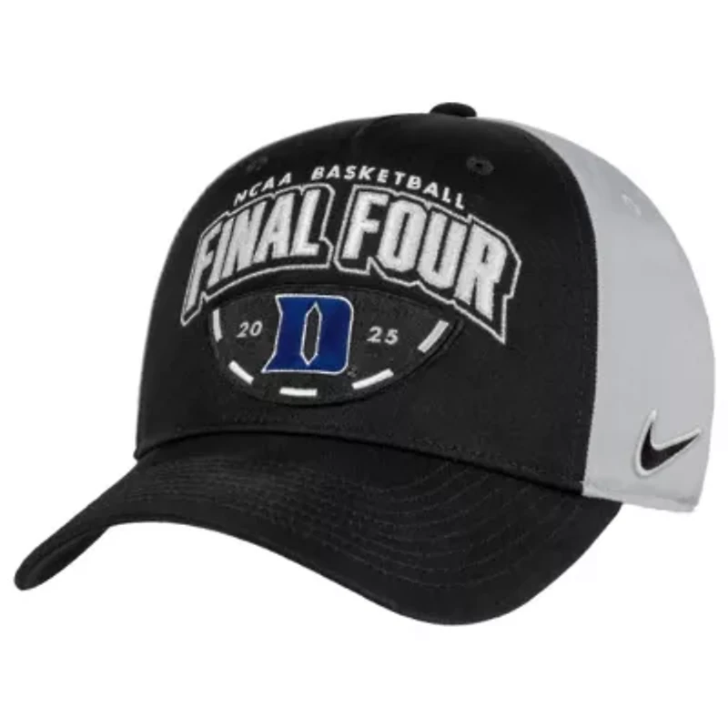Duke Blue Devils NCAA Nike Black/Gray Duke Devils 2025 NCAA Basketball Tournament March Madness Final Four Regional s Locker Room Adjustable Hat