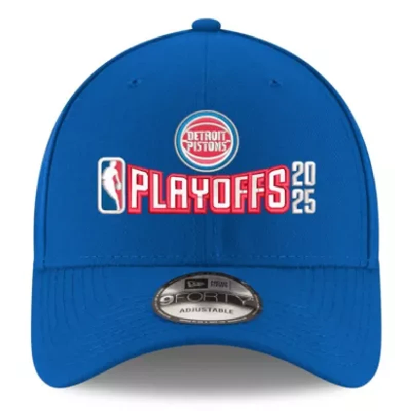 NBA Detroit Pistons 2025 NBA Playoffs 9FORTY A-Frame M-Crown Adjustable Hat