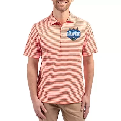 NCAA Men’s Florida Gators 2025 Basketball National s Virtue Eco Pique Stripe DryTec Polo