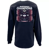Connecticut Huskies NCAA UConn 2025 Basketball National s Bracket Long Sleeve T-Shirt