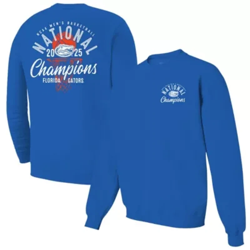 NCAA Florida Gators 2025 Basketball National s Overlay Pullover Sweatshirt