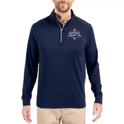 Connecticut Huskies NCAA UConn 2025 Basketball National s Adapt Eco Knit Stretch Quarter-Zip Pullover
