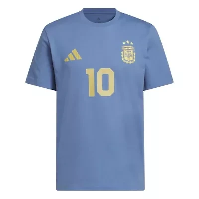 Soccer National Teams Lionel Messi Argentina Team Name & Number T-Shirt