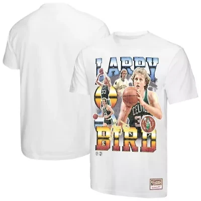 NBA Larry Bird Boston Celtics Commemorative Collage T-Shirt