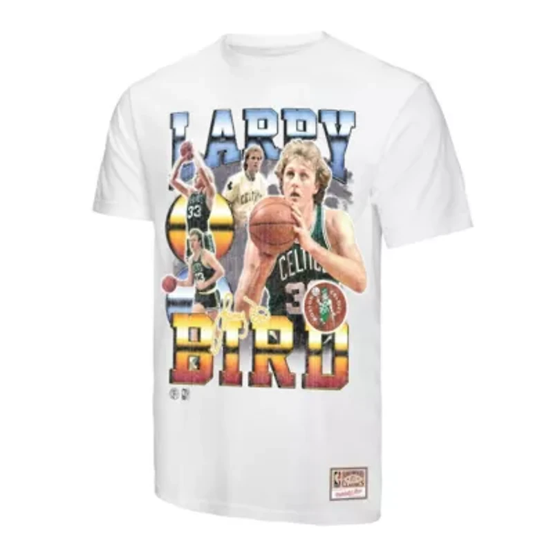 NBA Larry Bird Boston Celtics Commemorative Collage T-Shirt