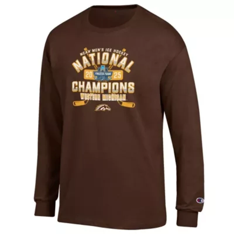 NCAA Unisex Western Michigan Broncos 2025 Frozen Four Ice Hockey National s Long Sleeve T-Shirt