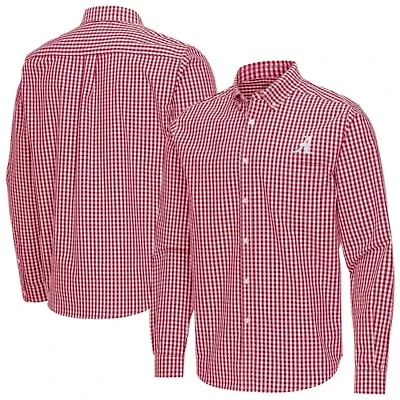 Alabama Crimson Tide NCAA Ellis Woven Tri-Blend Long Sleeve Button-Down Shirt