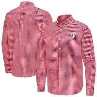 NCAA Indiana Hoosiers Ellis Woven Tri-Blend Long Sleeve Button-Down Shirt