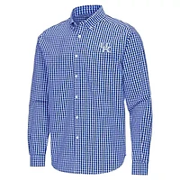 NCAA Kentucky Wildcats Ellis Woven Tri-Blend Long Sleeve Button-Down Shirt