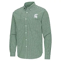 NCAA Michigan State Spartans Ellis Woven Tri-Blend Long Sleeve Button-Down Shirt