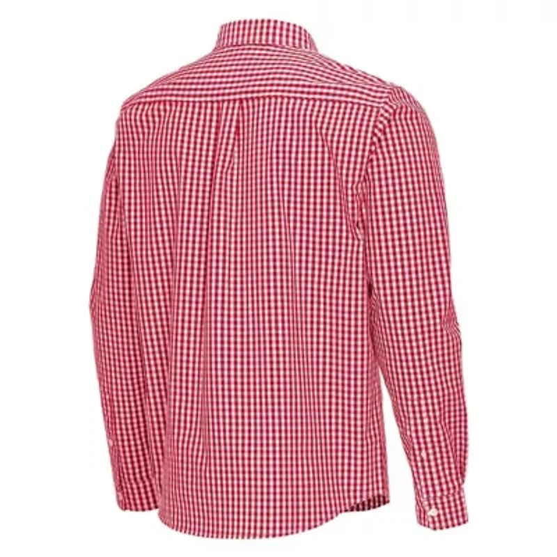 NCAA NC State Wolfpack Ellis Woven Tri-Blend Long Sleeve Button-Down Shirt