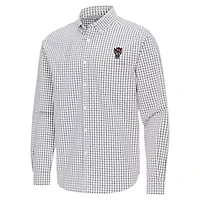 NCAA NC State Wolfpack Ellis Woven Tri-Blend Long Sleeve Button-Down Shirt