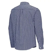 NCAA Virginia Cavaliers Ellis Woven Tri-Blend Long Sleeve Button-Down Shirt