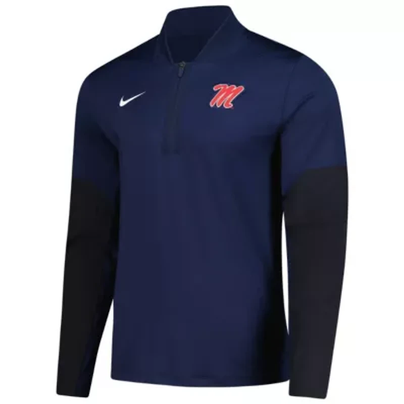 NCAA Nike Ole Miss Rebels Dri-FIT Half-Zip Pullover