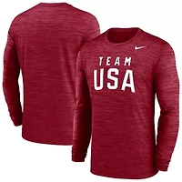 Olympics Nike Team USA Training Velocity Long Sleeve Performance T-Shirt