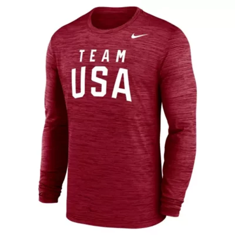Olympics Nike Team USA Training Velocity Long Sleeve Performance T-Shirt