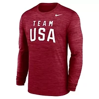 Olympics Nike Team USA Training Velocity Long Sleeve Performance T-Shirt