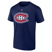 NHL Fanatics Ivan Demidov Montreal Canadiens Authentic Stacked Name & Number T-Shirt