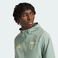 MLS Light Portland Timbers Tiro Travel Full-Zip Hooded Windbreaker