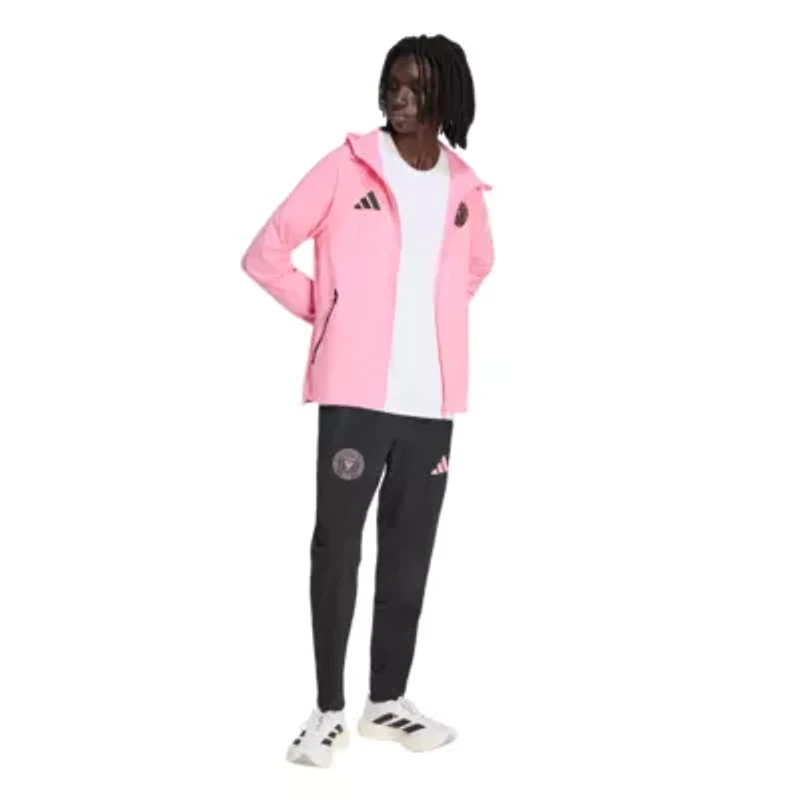 MLS Light Inter Miami CF Tiro Travel Full-Zip Hooded Windbreaker