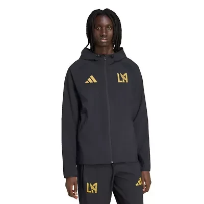 MLS LAFC Tiro Travel Full-Zip Hooded Windbreaker