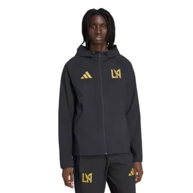 MLS LAFC Tiro Travel Full-Zip Hooded Windbreaker