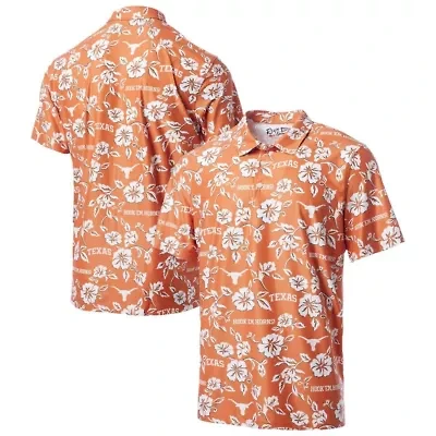 NCAA Burnt Texas Longhorns Pua Performance Polo