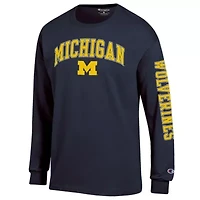 NCAA Michigan Wolverines Arch Over Logo 2-Hit Long Sleeve T-Shirt