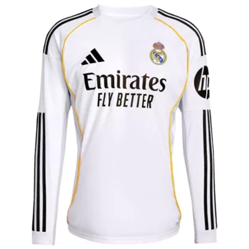 La Liga Jude Bellingham Real Madrid 2025/26 Home Replica Long Sleeve Jersey