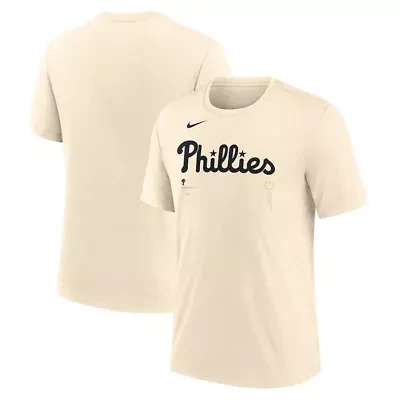 MLB Nike Philadelphia Phillies Wordmark Tri-Blend T-Shirt