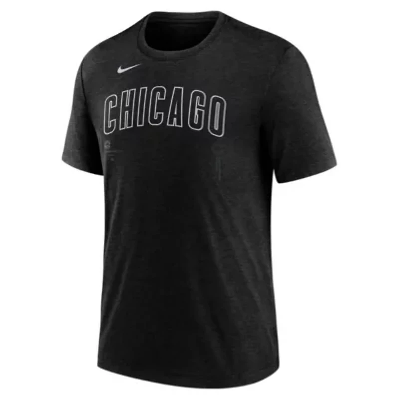 MLB Nike Chicago Cubs Wordmark Tri-Blend T-Shirt