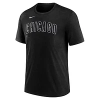 MLB Nike Chicago Cubs Wordmark Tri-Blend T-Shirt