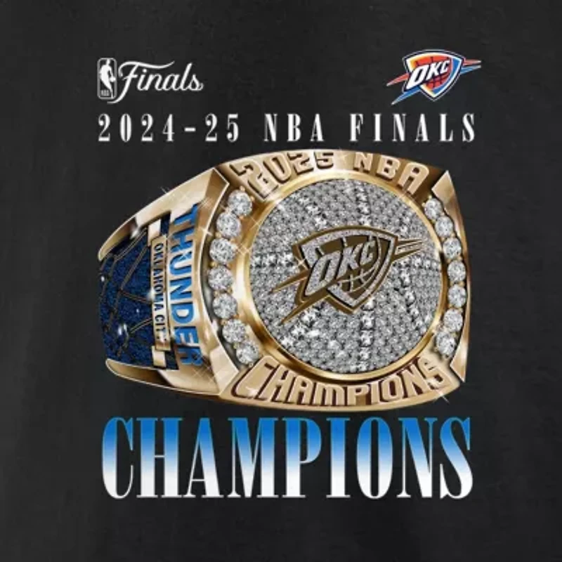 NBA Fanatics Oklahoma City Thunder 2025 Finals s Inbound Pass Ring T-Shirt