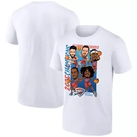 NBA Fanatics Oklahoma City Thunder 2025 Finals s Caricature Full Court T-Shirt