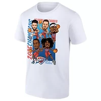NBA Fanatics Oklahoma City Thunder 2025 Finals s Caricature Full Court T-Shirt