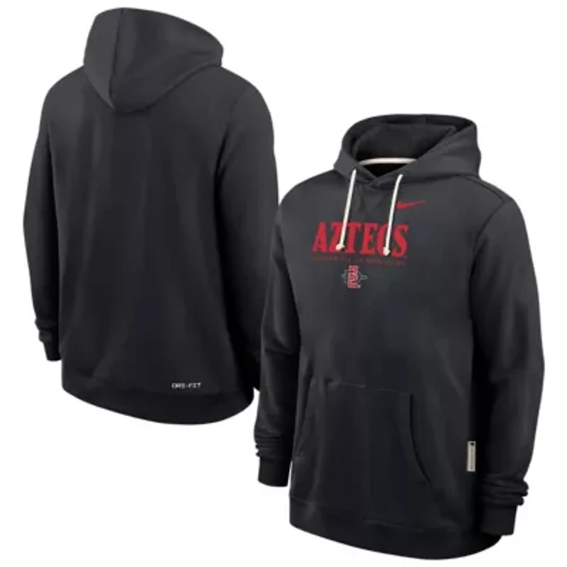 NCAA Nike San Diego State Aztecs 2025 Sideline Standard Issue Dri-FIT Hoodie