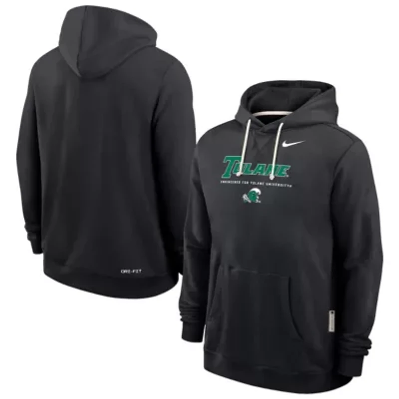 Tulane Green Wave NCAA Nike 2025 Sideline Standard Issue Dri-FIT Hoodie