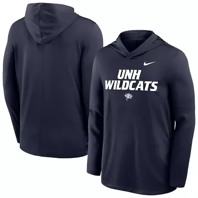 NCAA Nike New Hampshire Wildcats Sideline Dri-FIT Lightweight Hooded Top