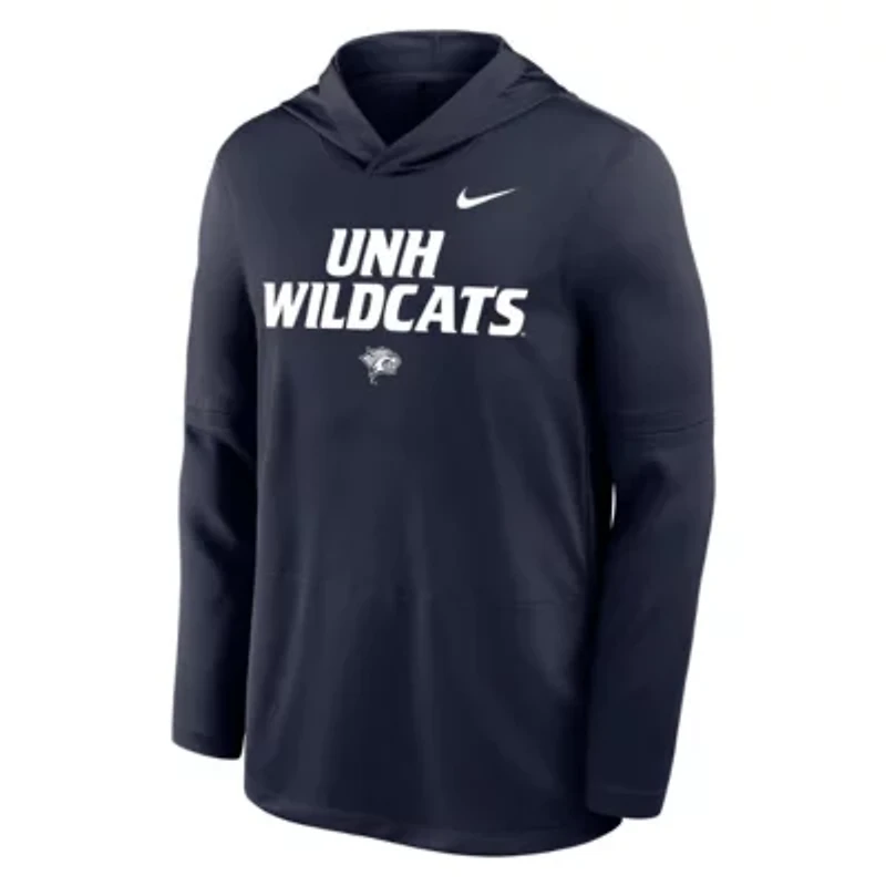 NCAA Nike New Hampshire Wildcats Sideline Dri-FIT Lightweight Hooded Top