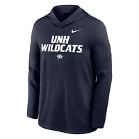 NCAA Nike New Hampshire Wildcats Sideline Dri-FIT Lightweight Hooded Top