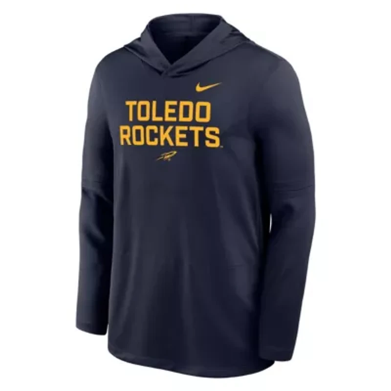 NCAA Nike Toledo Rockets Sideline Dri-FIT Lightweight Hooded Top