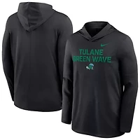Tulane Green Wave NCAA Nike Sideline Dri-FIT Lightweight Hooded Top