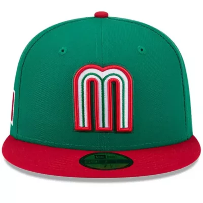 World Baseball Green/Red Mexico 2026 Classic 59FIFTY Fitted Hat