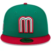 World Baseball Green/Red Mexico 2026 Classic 59FIFTY Fitted Hat