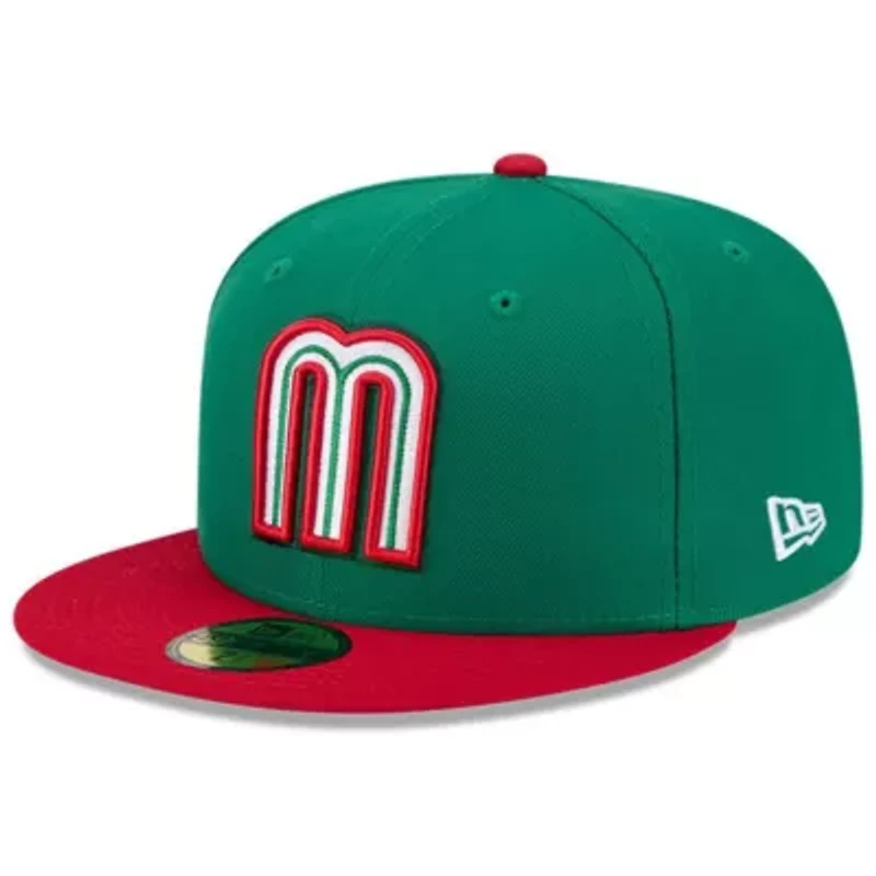 World Baseball Green/Red Mexico 2026 Classic 59FIFTY Fitted Hat
